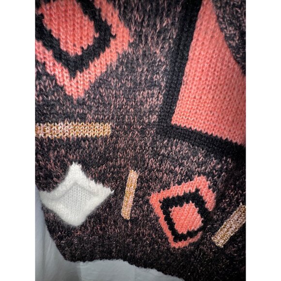 Vintage Sweater Plus Size 2X V-Neck Cozy Cosby Eighties Luxury Funky Hip Hop Y2K - Picture 6 of 8